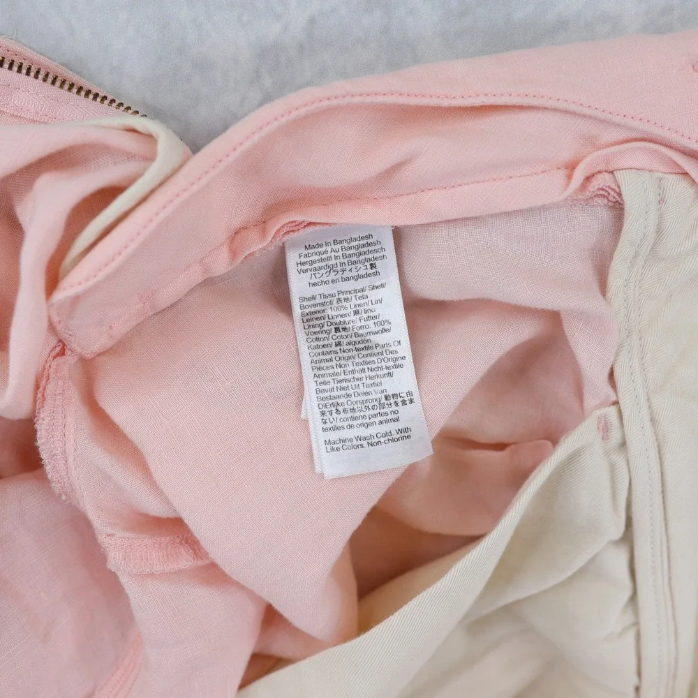 J. Crew Oarsman Pleated Linen Shorts Mens 32 Pink Single Pleat Summer 7